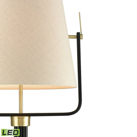 Elk D3367-LED Cromwell 62'' High 1-Light Floor Lamp - Black - Includes LED Bulb