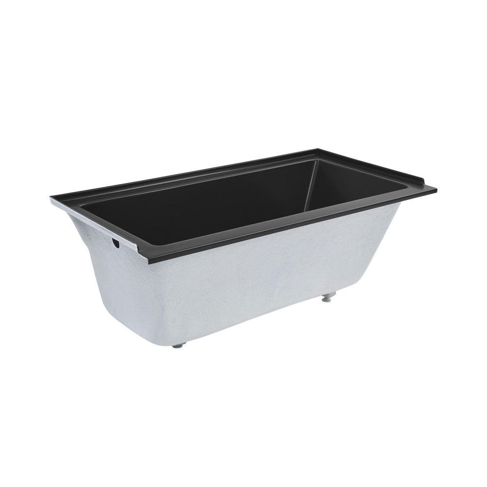 Voltaire 60" X 30" Left-Hand Drain Alcove Bathtub in Matte Black