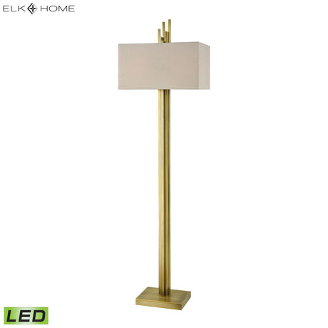 Elk D3939-LED Azimuth 69'' High 2-Light Floor Lamp - Antique Brass - Includes LED Bulbs
