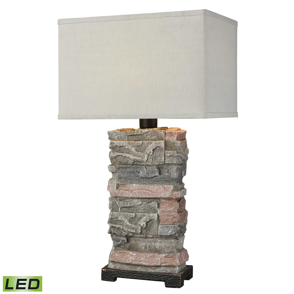 Elk D3975-LED Terra Firma 30'' High 1-Light Outdoor Table Lamp - Stone - Includes LED Bulb