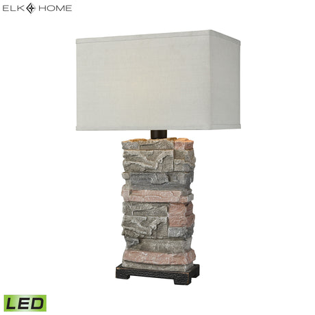 Elk D3975-LED Terra Firma 30'' High 1-Light Outdoor Table Lamp - Stone - Includes LED Bulb
