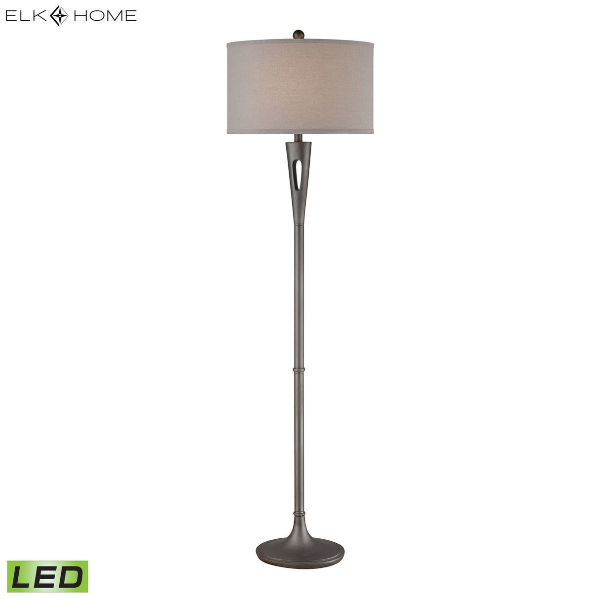 Elk D3992-LED Lightning Rod 66'' High 1-Light Floor Lamp - Pewter - Includes LED Bulb