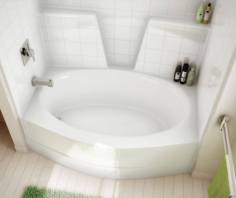 MAAX 140579-000-002-001 TSOT6042 AcrylX Alcove Left-Hand Drain One-Piece Tub Shower in White