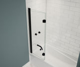 MAAX 137600-900-340-000 Edge Access 42 x 56 in. 6 mm Pivot Tub Screen for Alcove Installation with Clear glass in Matte Black