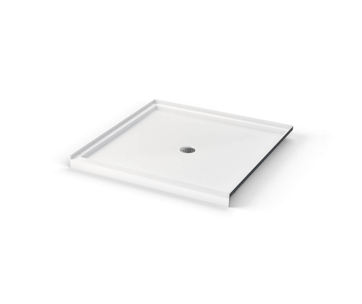 MAAX 106756-000-002-000 Icon 4848 AcrylX Alcove Shower Base with Center Drain in White