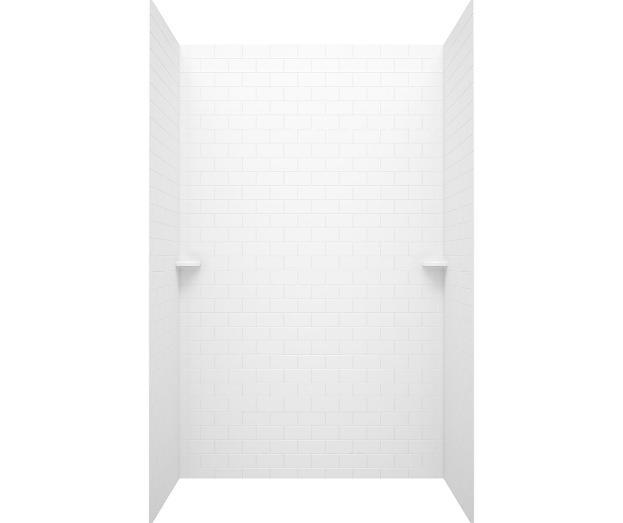 Swanstone STMK72-3662 36 x 62 x 72 Swanstone Classic Subway Tile Glue up Tub Wall Kit in White STMK723662.010