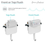 Fantome H Concealed Toilet Tank Carrier System with Top Flush for Back-to-Wall Toilet