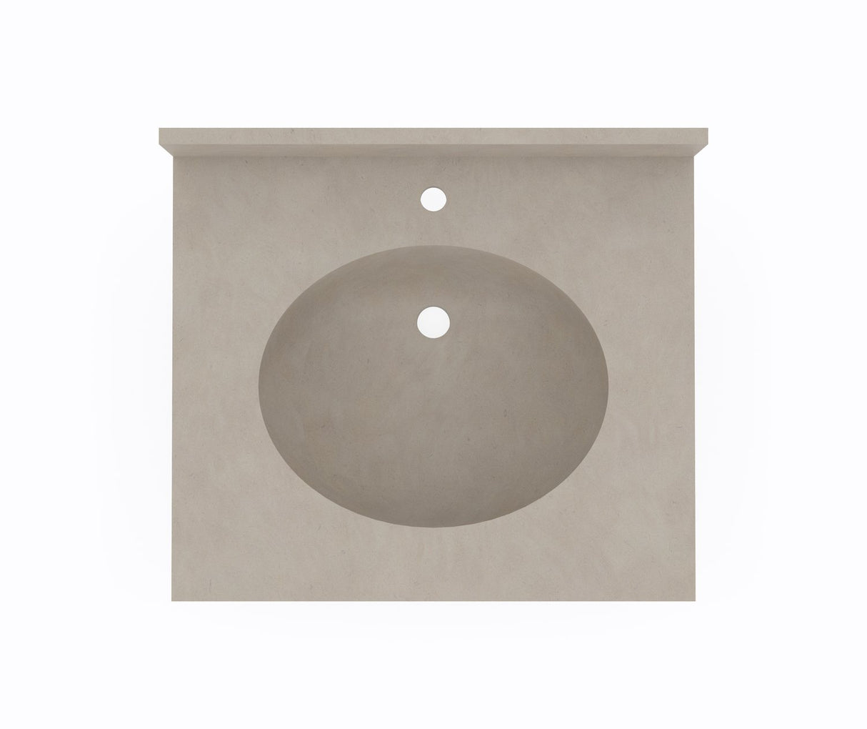 Swanstone VT1B1931 Ellipse 19 x 31 Single Bowl Vanity Top in Limestone VT01931.218