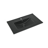 30" Vanity Top Bathroom Sink in Matte Black