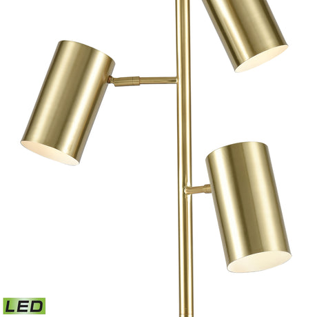 Elk D4533-LED Dien 64'' High 3-Light Floor Lamp - Honey Brass - Includes LED Bulbs
