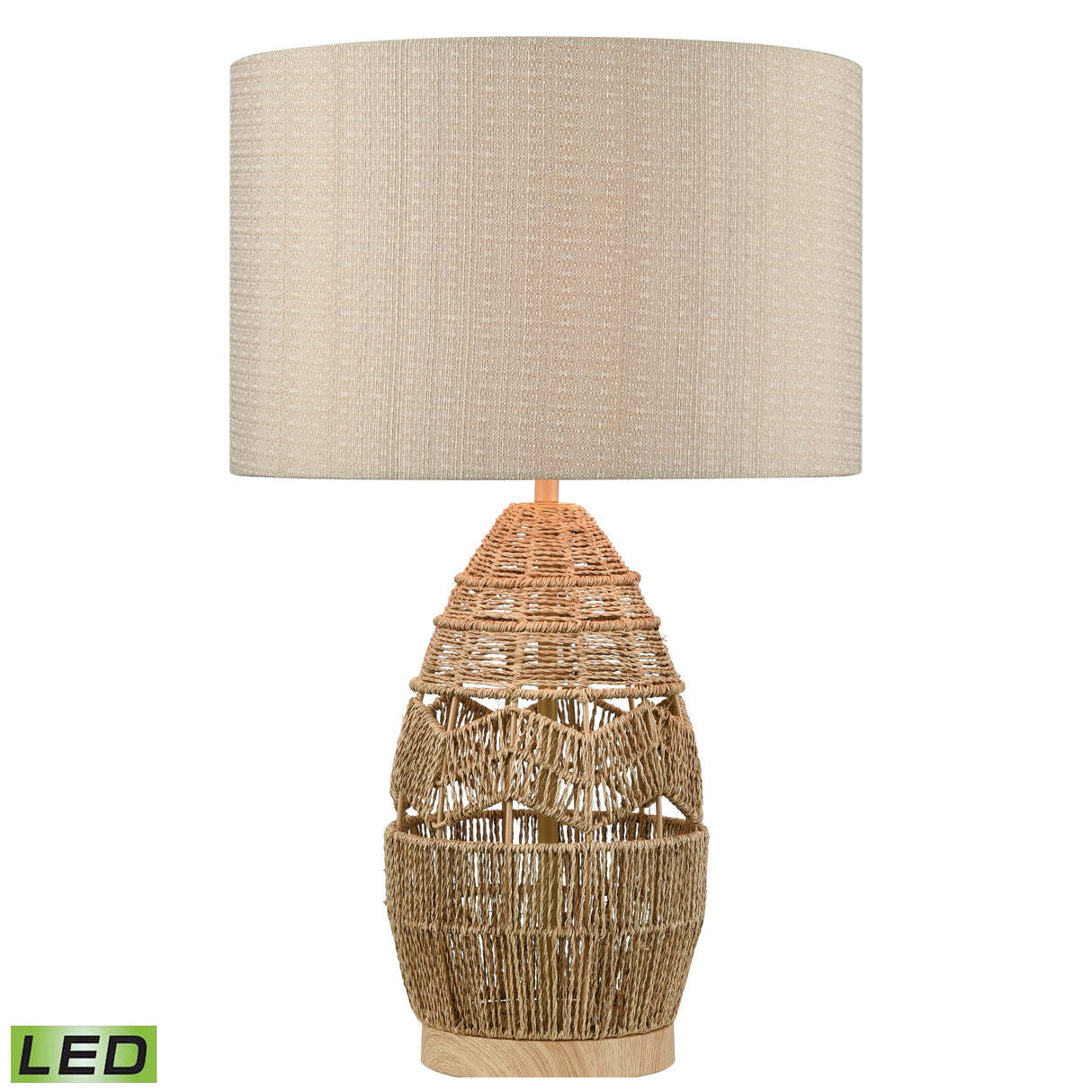 Elk D4553-LED Husk 25'' High 1-Light Table Lamp - Natural - Includes LED Bulb