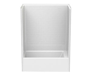 MAAX 106887-000-002-100 6032STTM AFR 60 x 33 AcrylX Alcove Left-Hand Drain One-Piece Tub Shower in White