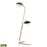 Elk D4653-LED Scarab 66'' High 2-Light Floor Lamp - Satin Brass - Includes LED Bulbs