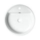 ALFI brand ABC702 White 19" Round Semi Recessed Ceramic Sink with Faucet Hole