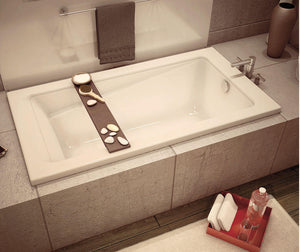 MAAX 105459-108-001-000 New Town 6032 Acrylic Drop-in End Drain Aerosens Bathtub in White