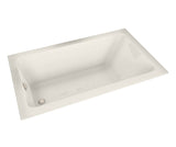 MAAX 105721-109-007 Skybox 7236 Acrylic Drop-in End Drain Combined Hydrosens & Aerosens Bathtub in Biscuit