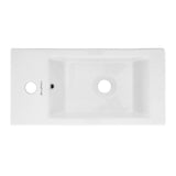 Voltaire 19.5 x 10 Rectangular Ceramic Wall Hung Sink with Left Side Faucet Mount