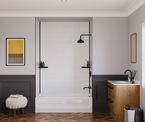 Swanstone 96 in. Metal Edge Trim Kit in Matte Black ETRMKAL.002