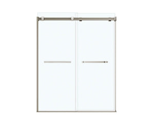 MAAX 136272-900-305-000 Duel 56-58 ½ x 70 ½-74 in. 8mm Bypass Shower Door for Alcove Installation with Clear glass in Brushed Nickel