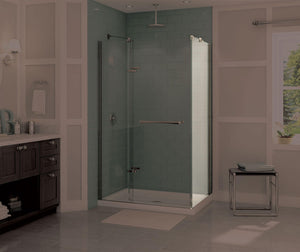 MAAX 136675-900-084-000 Reveal 71 Return Panel for 36 in. Base with Clear glass in Chrome