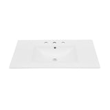 36 inch Ceramic Vanity Sink Top with 3 Holes