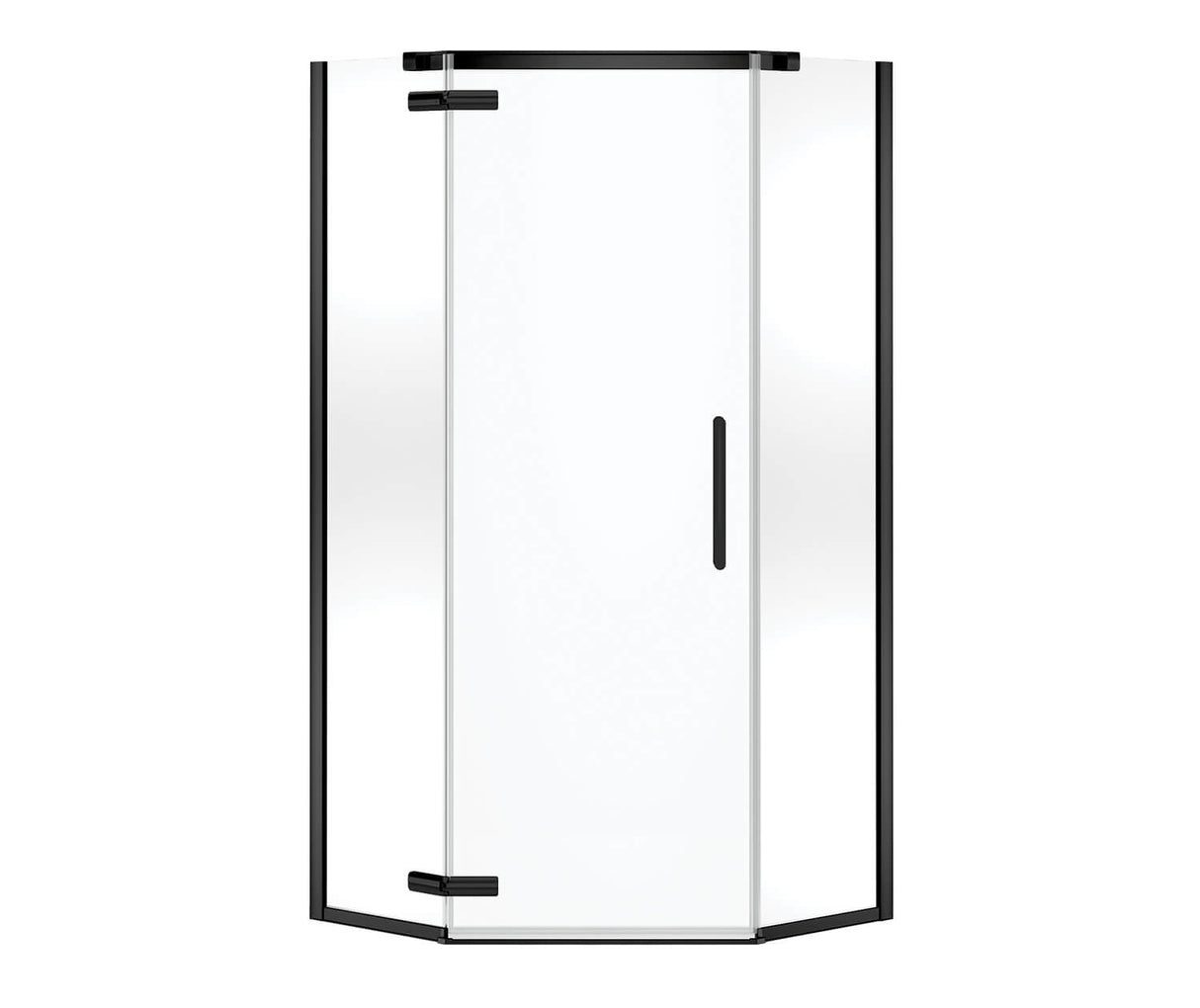 MAAX 137301-900-340-000 Hana Neo-angle 40 x 40 x 75 in. 8mm Pivot Shower Door for Corner Installation with Clear glass in Matte Black