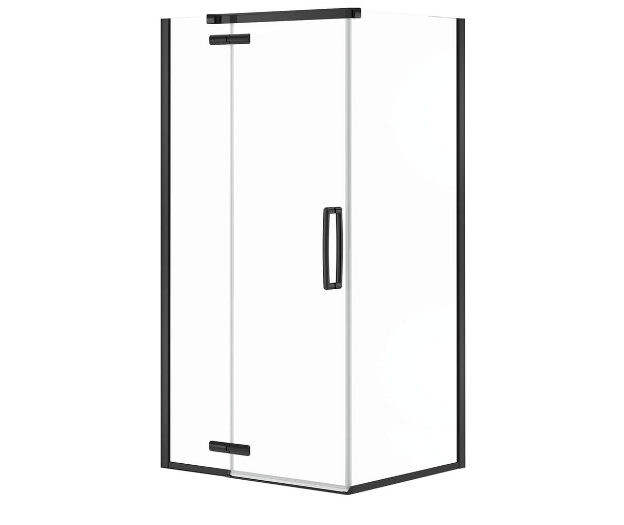 MAAX 133302-900-340-000 Link Curve Rectangular 42 x 34 x 75 in. 8mm Pivot Shower Door for Corner Installation with Clear glass in Matte Black