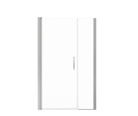 MAAX 138270-900-084-101 Manhattan 43-45 x 68 in. 6 mm Pivot Shower Door for Alcove Installation with Clear glass & Square Handle in Chrome