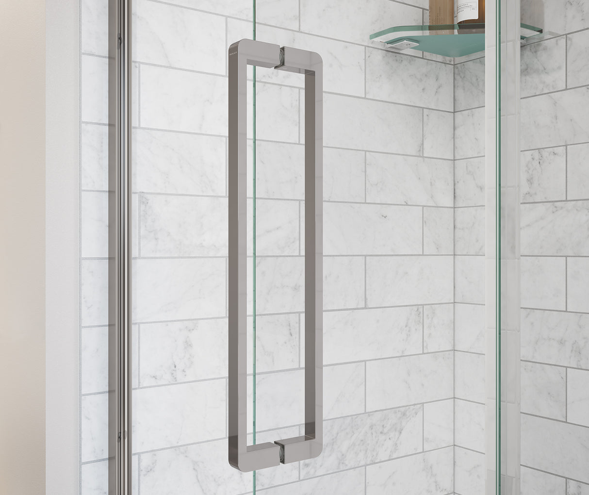 MAAX 135324-900-084-000 Uptown 56-59 x 76 in. 8 mm Sliding Shower Door for Alcove Installation with Clear glass in Chrome