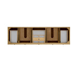 Breckenridge 84" Double Vanity, Light Natural Oak w/ 3 CM Eternal Jasmine Pearl Top