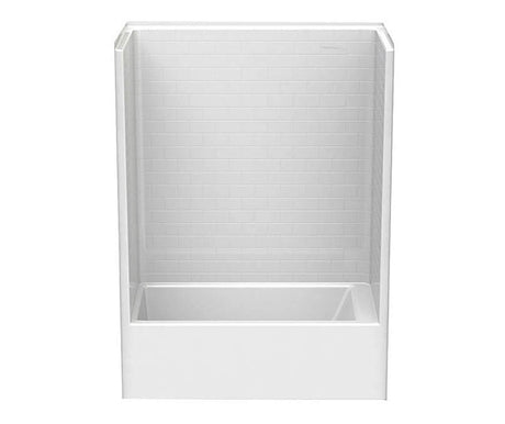 Aker 6032STTM AFR  AcrylX Alcove Right-Hand Drain One-Piece Tub Shower in White
