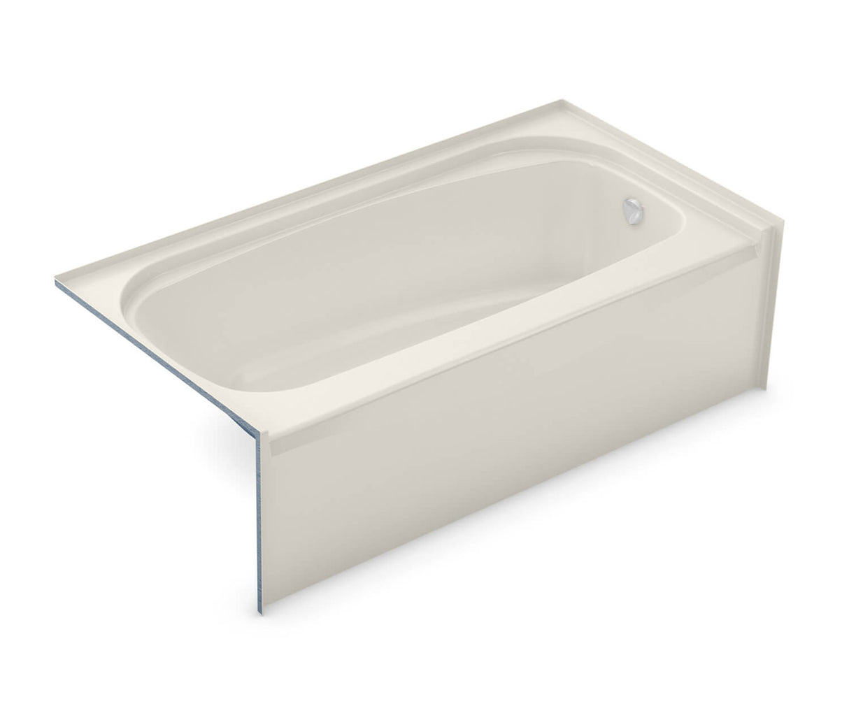 Aker TOF-3060 AcrylX Alcove Left-Hand Drain Bath in Biscuit