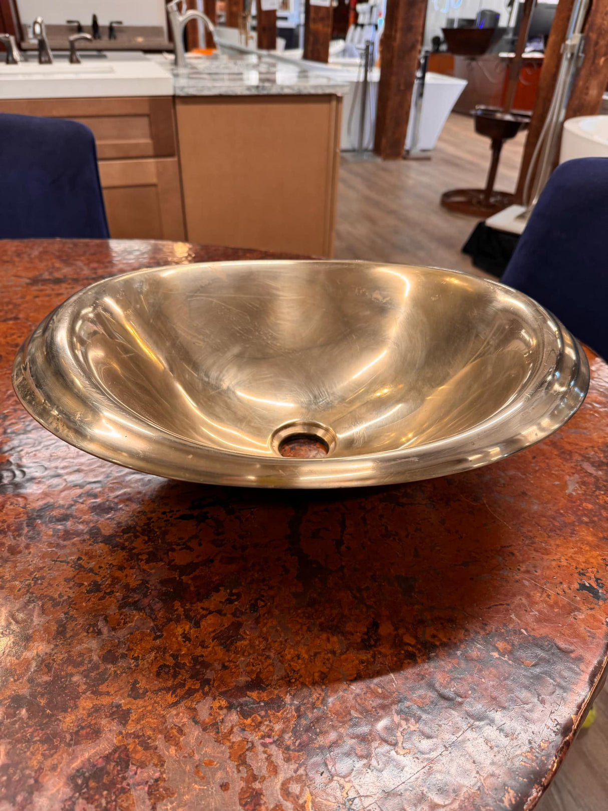Porcher Solid Bronze Sink Golden Tone CONSILIUM 32360-00.945 (Showroom Display for Sale)