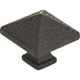 Atlas Homewares Craftsman Square Knob 1 1/4 Inch Aged Bronze