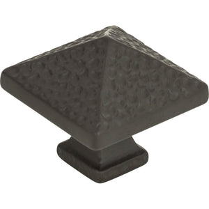 Atlas Homewares Craftsman Square Knob 1 1/4 Inch Aged Bronze