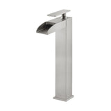 Concorde Single Hole, Single-Handle, High Arc Waterfall, Bathroom Faucet in Brushed Nickel