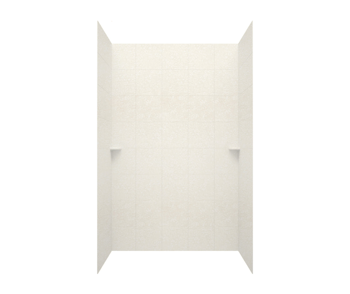 Swanstone SQMK96-3662 36 x 62 x 96 Swanstone Square Tile Glue up Shower Wall Kit in Tahiti White SQMK963662.011