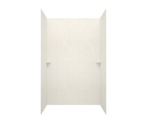 Swanstone SQMK96-3662 36 x 62 x 96 Swanstone Square Tile Glue up Shower Wall Kit in Tahiti White SQMK963662.011