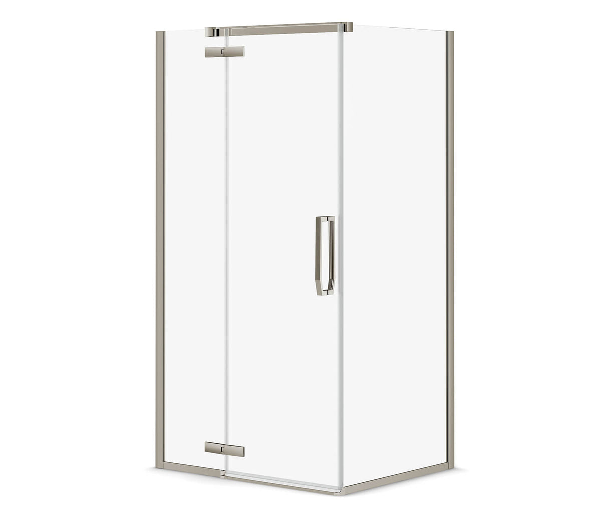 MAAX 139330-900-305-000 Davana Rectangular 42 x 34 x 75 in. 8mm Pivot Shower Door for Corner Installation with Clear glass in Brushed Nickel