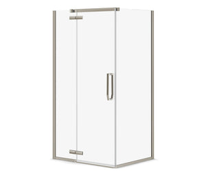 MAAX 139330-900-305-000 Davana Rectangular 42 x 34 x 75 in. 8mm Pivot Shower Door for Corner Installation with Clear glass in Brushed Nickel