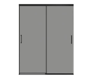MAAX 136335-975-340-000 Incognito 76 Smoke 56-59 x 76 in. 8mm Bypass Shower Door for Alcove Installation with Light Smoke glass in Matte Black