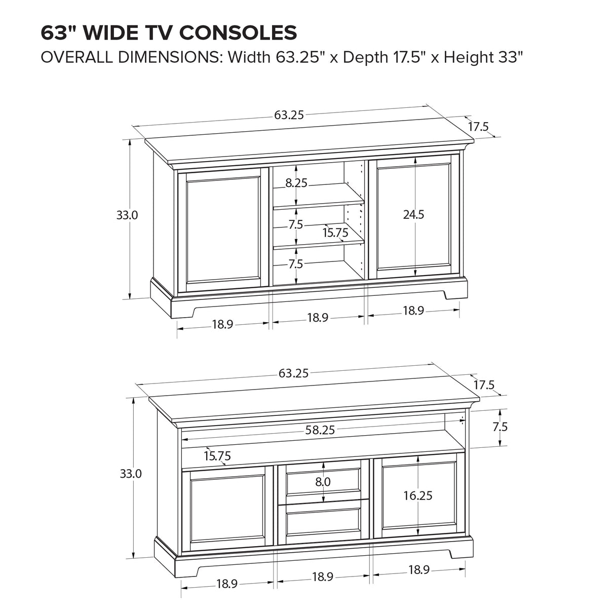 Howard Miller 63" TV Console TS63T