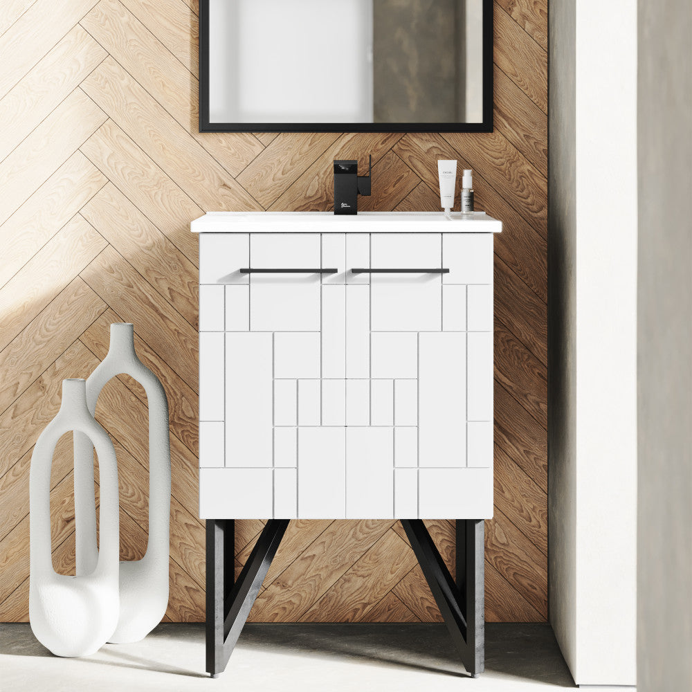 Annecy 24" Bathroom Vanity in Mondrian White