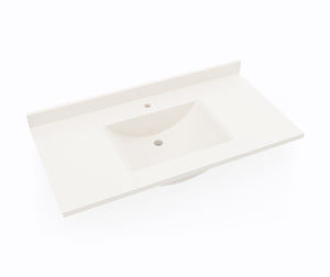 Swanstone CV1B2243 Contour 22 x 43 Single Bowl Vanity Top in Bisque CV02243.018
