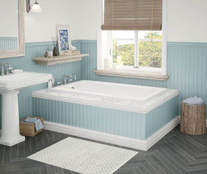 MAAX 100103-103-001-100 Tempest 60 x 36 Acrylic Alcove End Drain Aeroeffect Bathtub in White