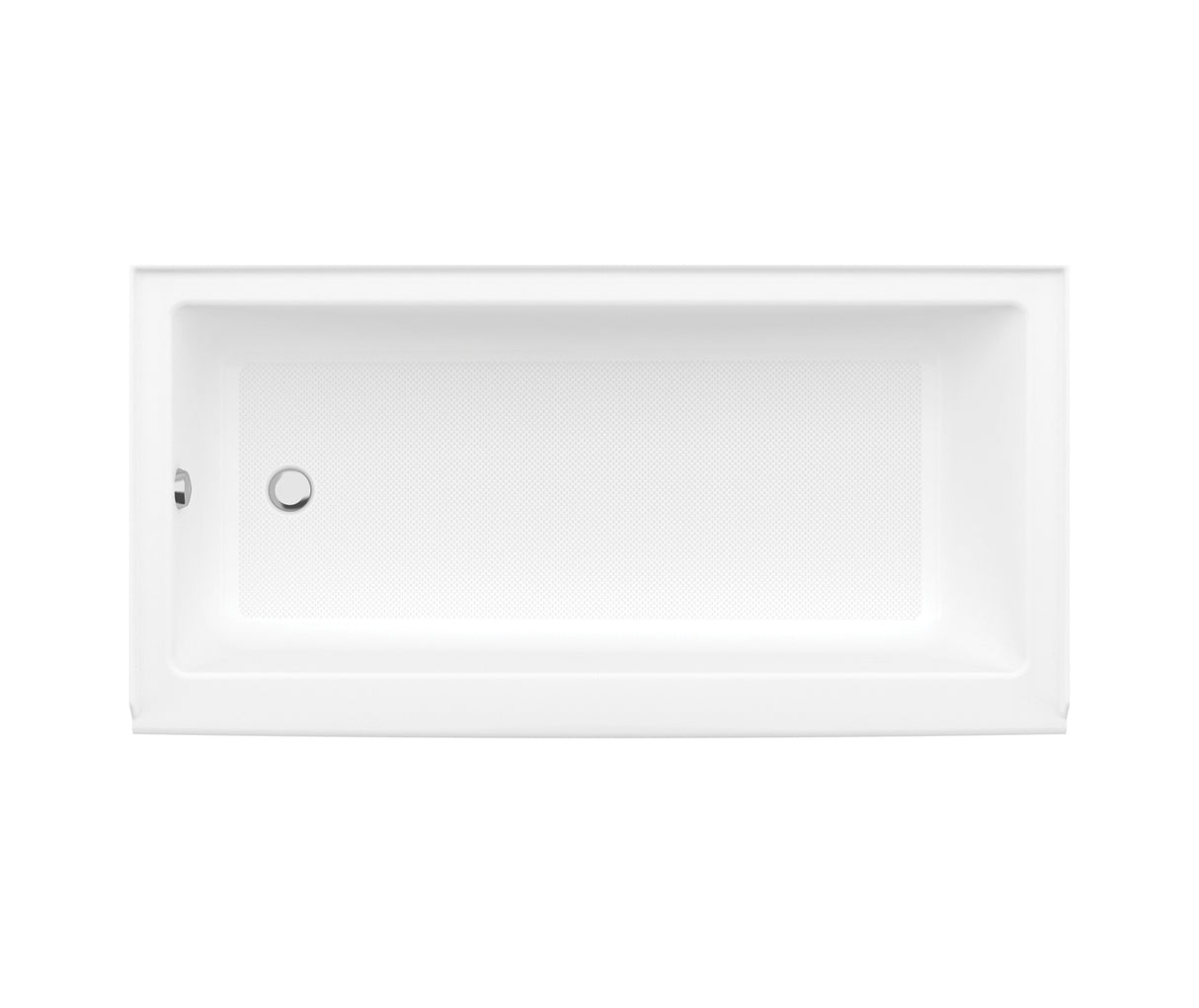 MAAX 106348-000-001-001 Rubix Access 6030 Acrylic Alcove Left-Hand Drain Bathtub in White