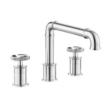 Avallon 8 in. Widespread, 2-Handle Wheel, Bathroom Faucet in Chrome