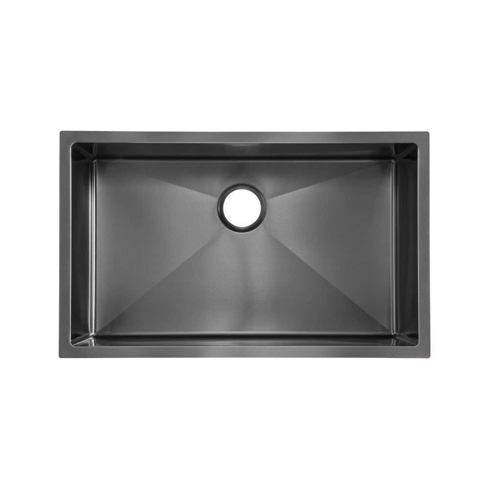 Rivage 30 x 18 Stainless Steel, Single Basin, Undermount Kitchen Sink,Black