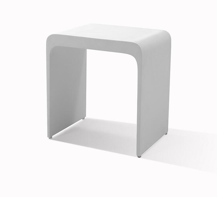 DAX Solid Surface Bathroom Stool - Matte White (DAX-ST-04) DAX-ST-04