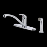Pfirst Series 1-Handle Kitchen Faucet with Side Spray in Polished Chrome
